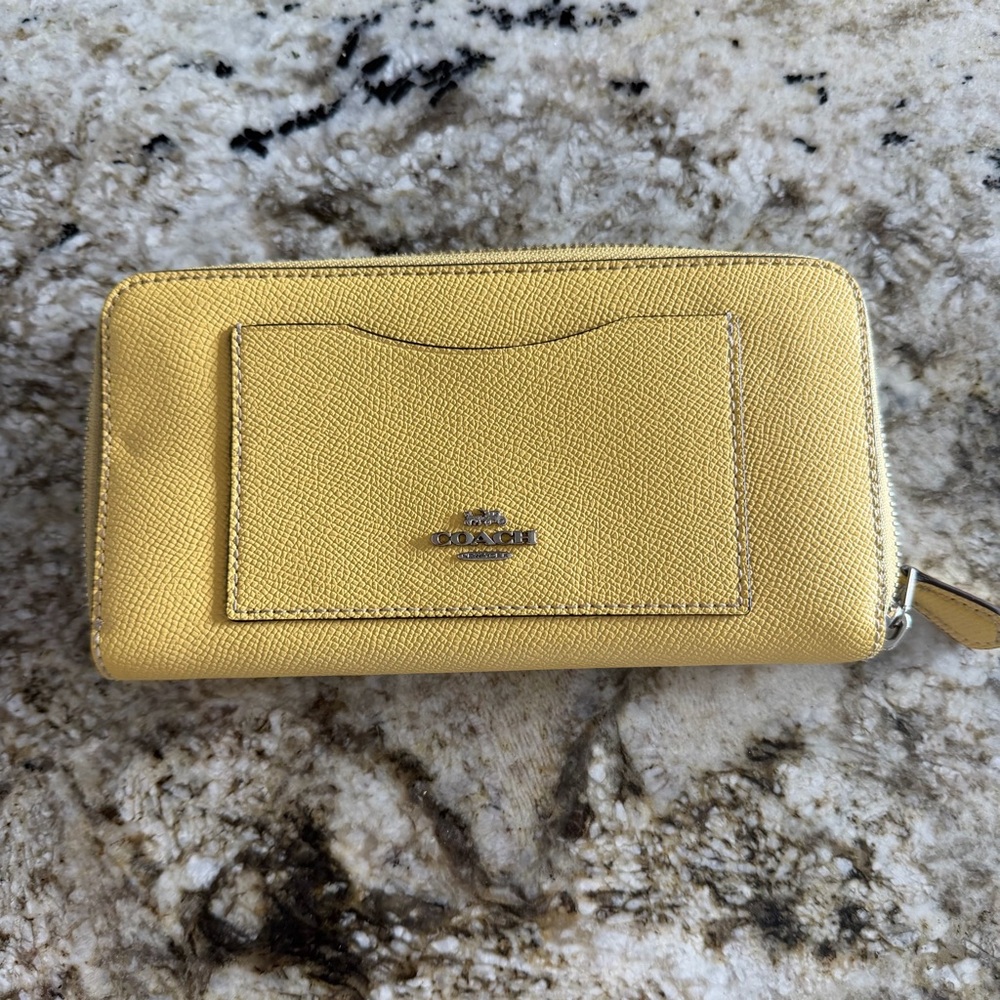 Coach Yellow Zip wallet